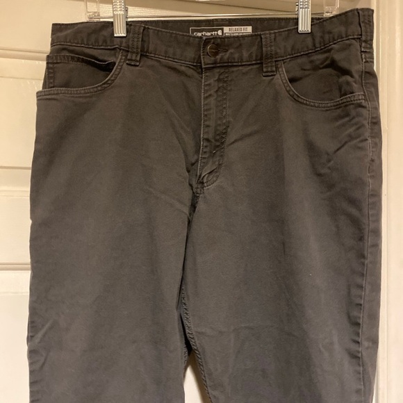 Carhartt Rugged Flex Relaxed Fit Grey Work Pants Men’s Size 36x34 - Picture 3 of 7